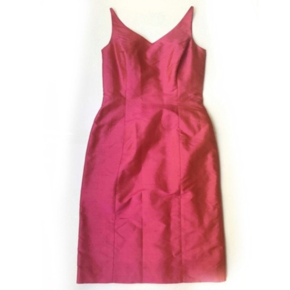 Ann Taylor Shantung Silk Sheath Dress size 2P